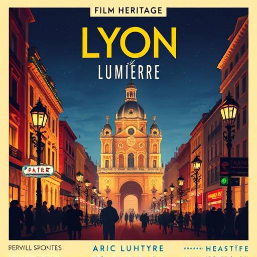 Affiche du Festival Lumière à Lyon, un festival dédié au patrimoine cinématographique.